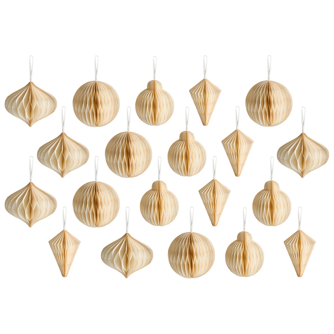 10cm Handmade Solid Colour Paper Hanging Figurine Ornament