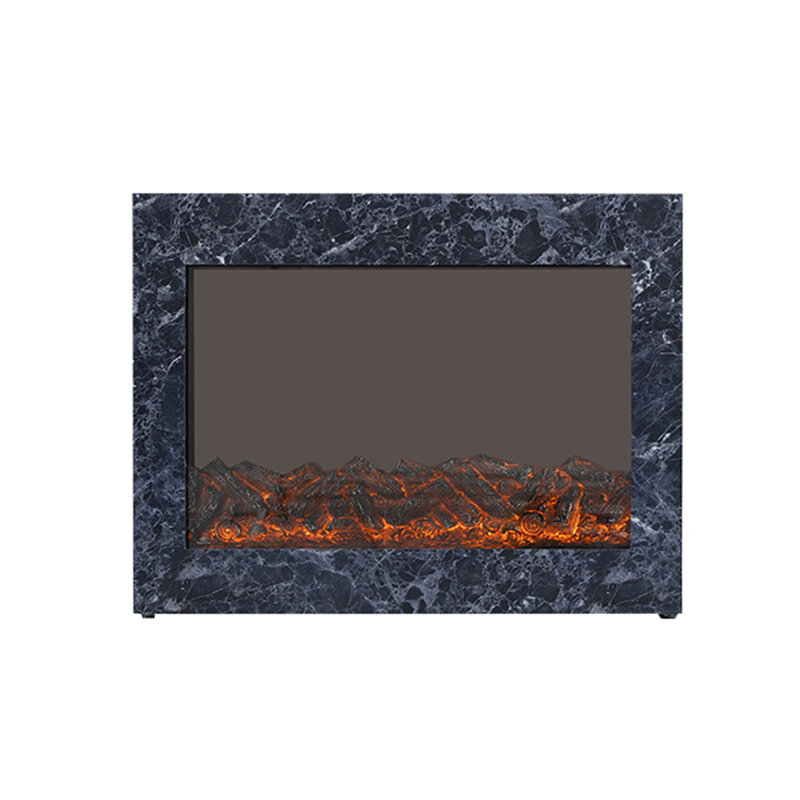 Bulgari-style simulated fire solid wood decorative fireplace
