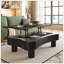 Table basse à plateau relevable avec panneaux cannelés, rangement dissimulé et système de levage hydraulique silencieux pour les salons modernes-1127918240