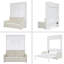 Lit escamotable double pleine grandeur avec coussin-839670323