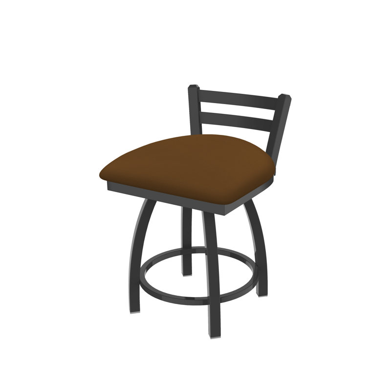 Tabouret de coiffeuse en métal Jackie, Vinyle - Chaume de galop, Étain
