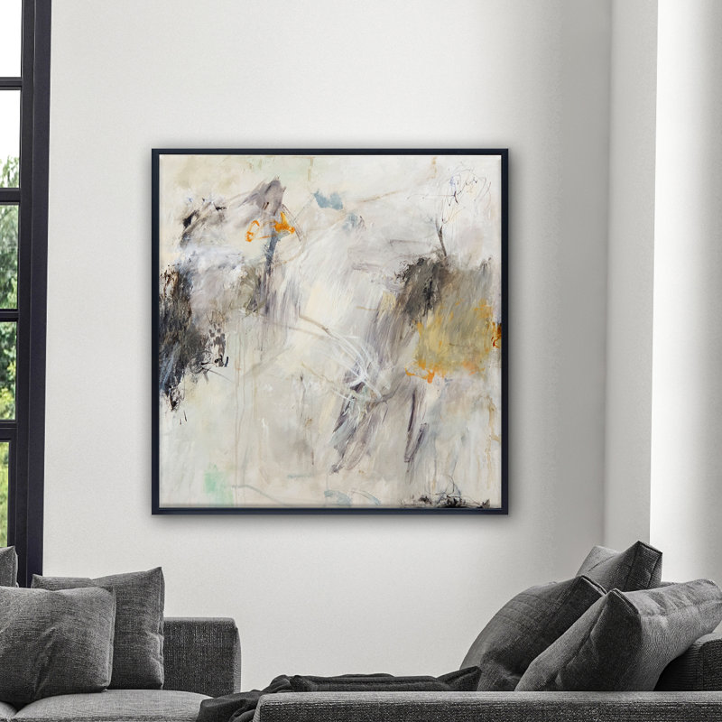 Quiet Presence Print by Patricia Schwimmer, Black Framed Canvas, 42" H x 42" W x 2.5" D