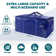 8 Pack 24 Gal Large Moving Bags With Zipper And Carry Handles, Reusable Storage Totes For Clothes, Dark Blue