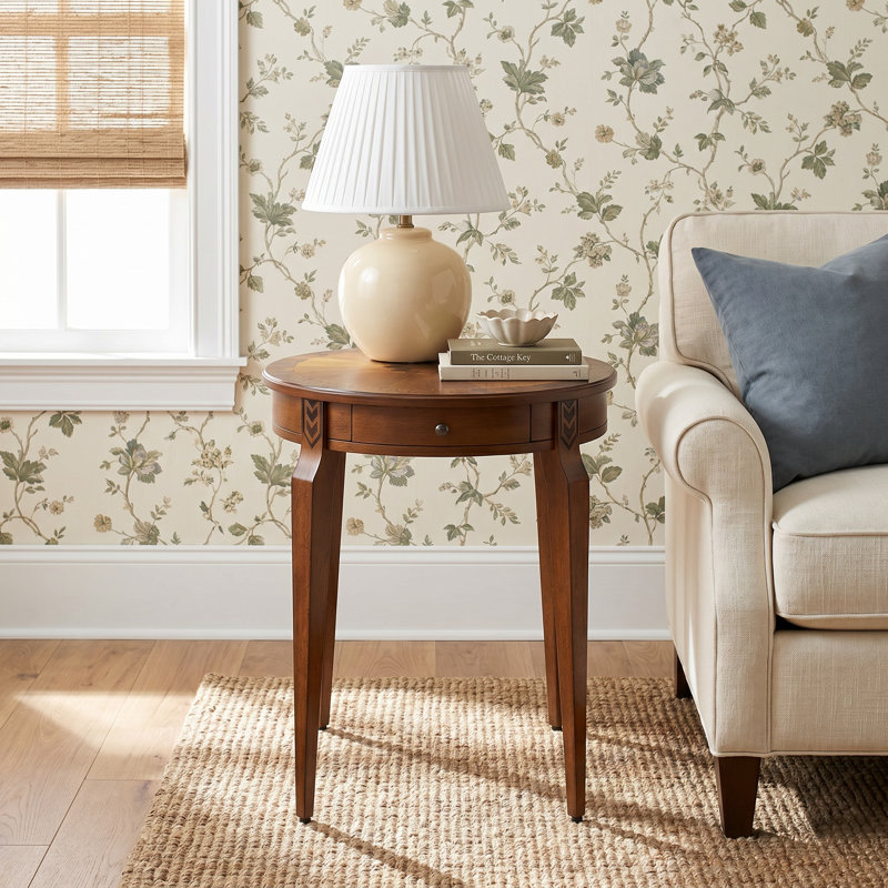 Amberwood End Table with Storage, Olive Ash Burl