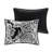 Elegant 7-piece Cotton Bedding Set, Black Damask Design, Queen Size