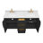 Busan 72" Double Bath Vanity with White Quartz Stone Top-435216307