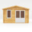13ft x 10ft Retreat Log Cabin With UPVC Windows & Doors (44mm)-105863342