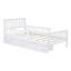 Lit plateforme simple en bois avec garde-corps et deux tiroirs de rangement-169029988-169029991