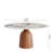 Farmhouse Kitchen Turntable Round Dining Table With Lazy Susan For 6-8 People-214025927-217590573