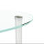 Table basse ovale transparente avec support en acier inoxydable - pour le salon Espace pour les jambes en verre moderne à 3 couches, pratique et tendance