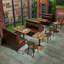 Bancs de restaurant rétro de style industriel