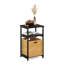 Adnand 3-Tier Industrial Metal Frame End Table with Storage Shelves, 1-Pack-1285531542