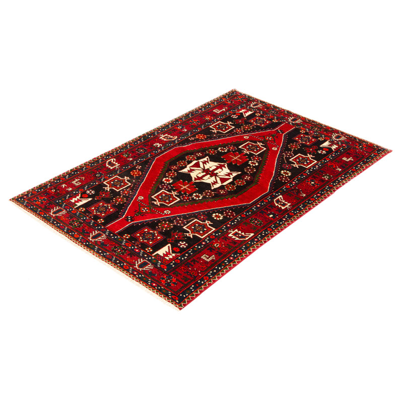 Tapis bleu marine Andelz 4 pi 4 po x 6 pi 5 po