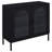 Jess 2-Door Arched Fluted Glass Accent Cabinet Black