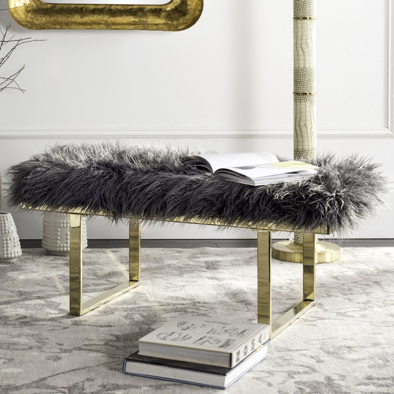 Edwin Faux Fur Upholstered Bench