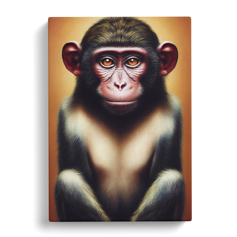 Wondrous Monkey - Wrapped Canvas Print, 50cm H x 35cm W x 3cm D