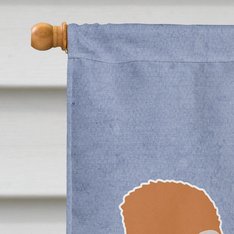 Polyester 2 côtés 40 x 28 po welcome drapeau maison, Caniche miniature debout