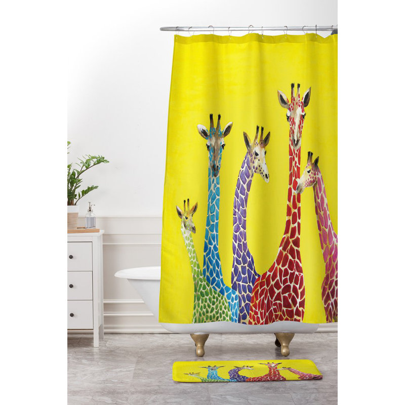 Tapis pour salle de bain girafes
