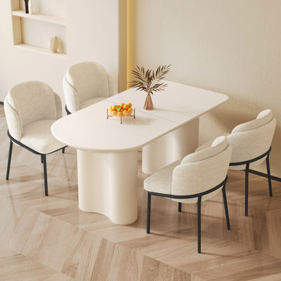 4-Person Dining Table and Chairs Set
