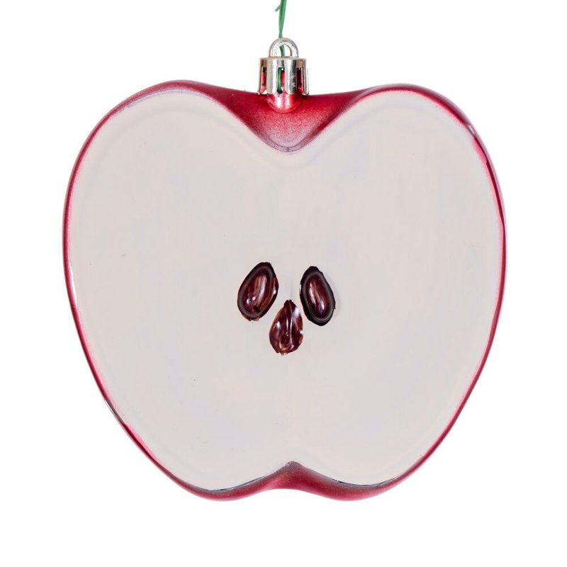 Vickerman 4" Apple Fruit Ornament. Each bag includes six ornaments.