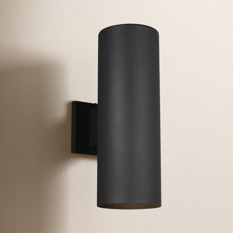 Dylan Wall Light, 14.25" H x 5.12" W x 5.12" D, Black, No