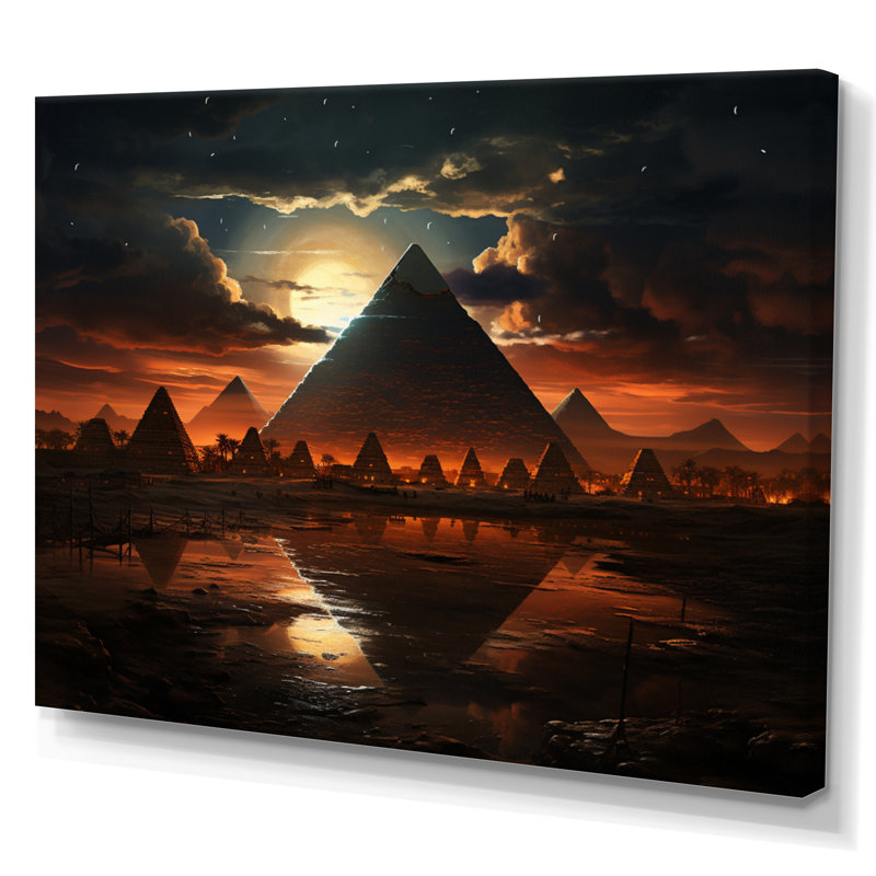 Égypte, Sphinx mystique - Égypte, art mural, Toile tendue, H 30 po x l 40 po x P 1,5 po