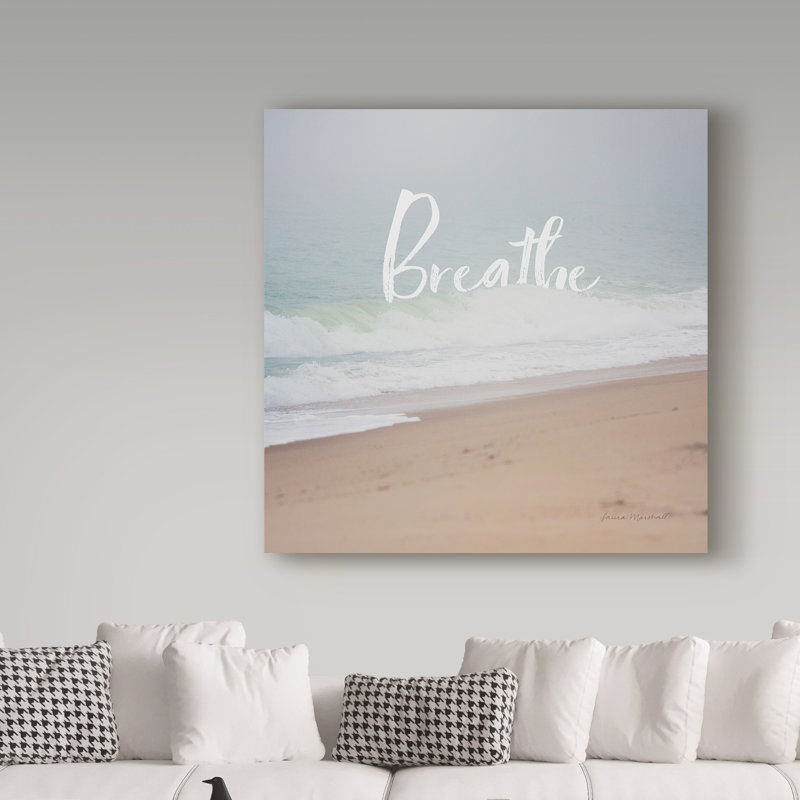 « serene sea i », reproduction d’impression sur toile tendue, H 18 po x l 18 po x P 2 po