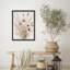 Neutral Botanical Bouquet Framed Wall Art Prints - Beige floral arrangement, for living room-125212094-125212097