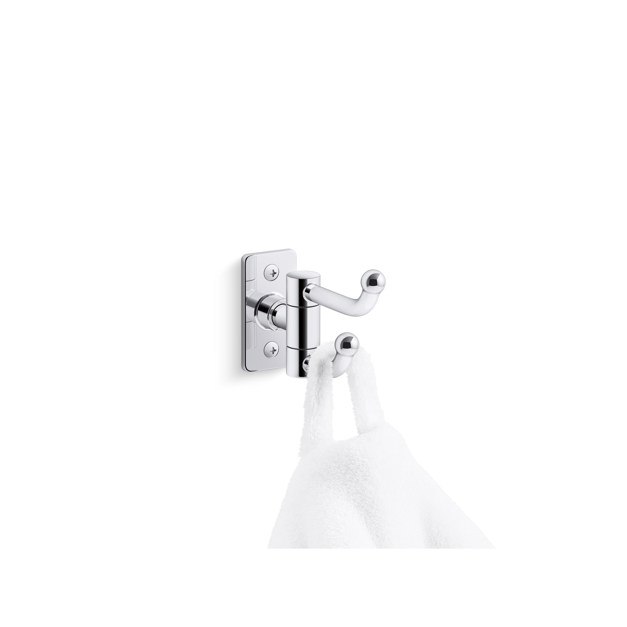 Castia by Studio McGee Double Robe Hook, Polished Chrome