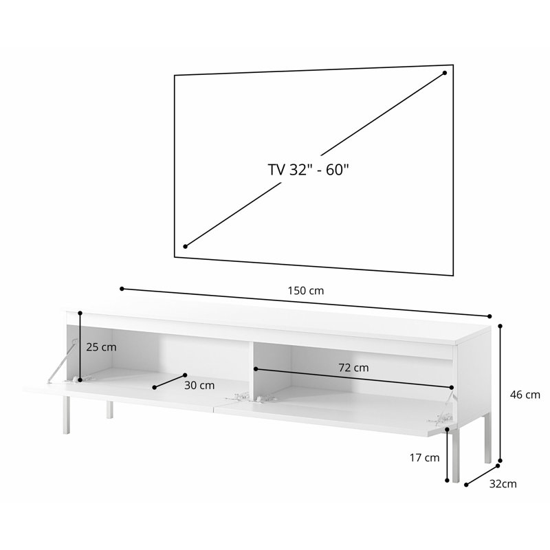 Auburntown Unfinished TV Stand for TVs up to 60", Grey