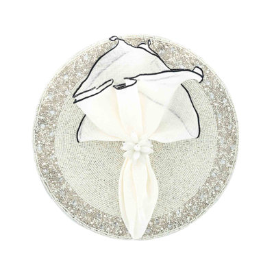 Glass Abstract Round Placemat
