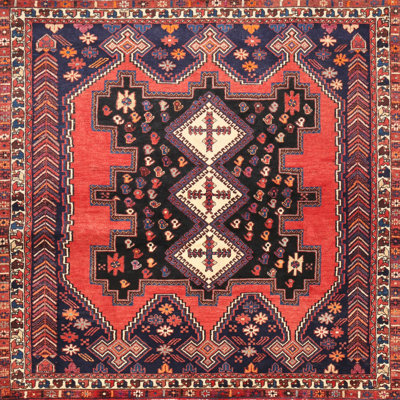 Tapis traditionnel rouge / noir Linnie