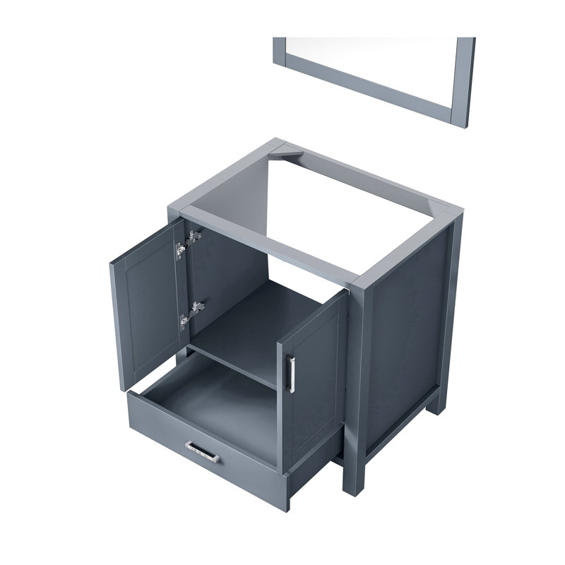 Gris foncé foncé 30 po Meuble-lavabo avec miroir, tiroir, miroir, tiroir et armoire