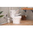 750W Macerating Toilet System, 18" Comfort Height & Elongated Bowl, Upflush Toilet with 4 Water Inlets,
Extension Pipes Include