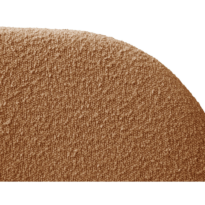 Upholstered Ottoman Bed, European Single (90 x 200cm), Brown Caramel