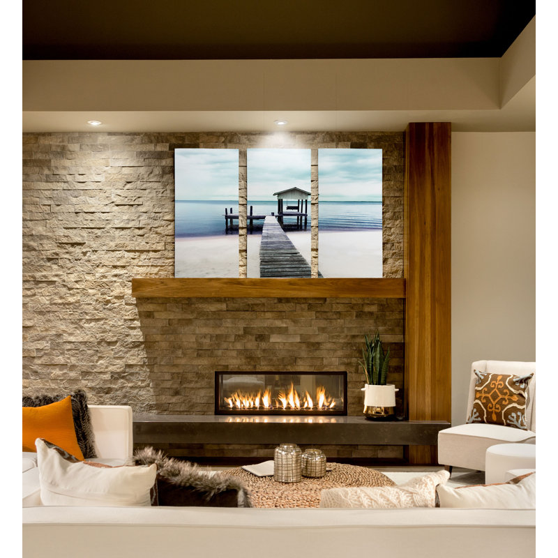Une place paisible de qualité supérieure-image multi-pièces sur toile, H 24 po x l 36 po x P 1,5 po