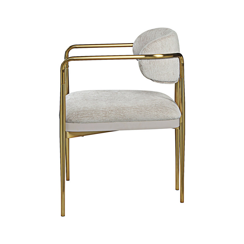 Chaise rembourrée avec accoudoirs (ensemble de 2)