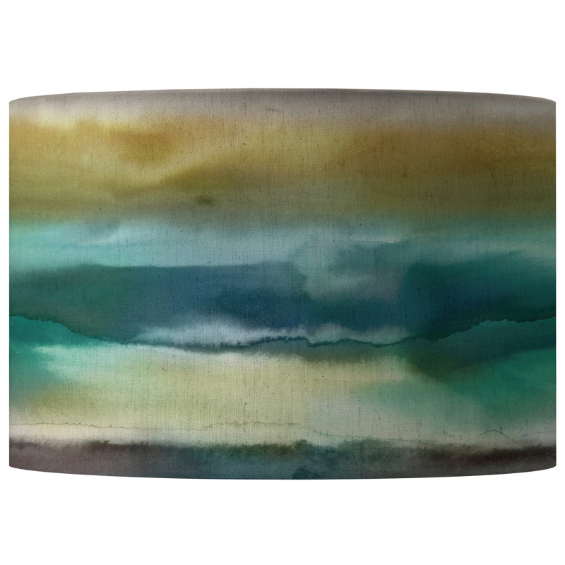 25cm H Cotton Round Lamp Shade ( No Direct Attachment Method ) in Green