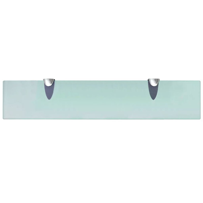 Glass Floating Shelf, Clear, 0.8cm H x 60cm W x 10cm D