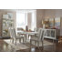 Extendable Rectangular Dining Table With 6 Host Chairs Server And Display Cabinet