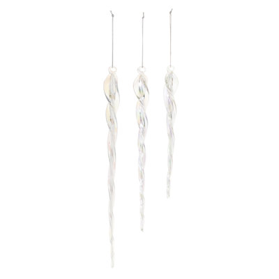 Glass Icicle Ornament