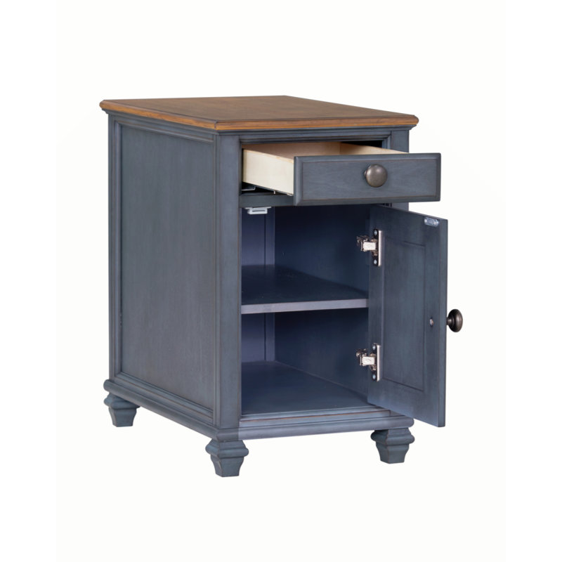 Table de chevet 14 po avec tiroir et armoire Wauneta