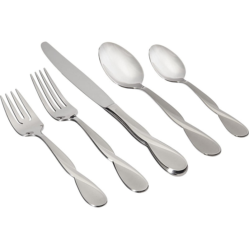 Ensemble de couverts en acier inoxydable 18/10 5 pièces Satin Aquarius, service pour 1 personne