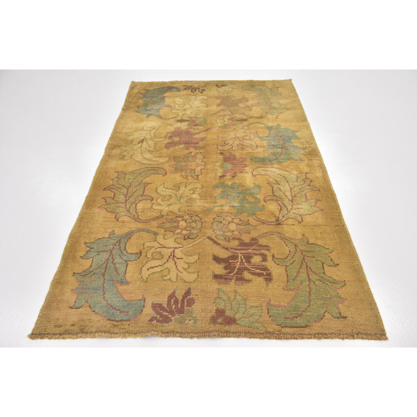 Isabelline Mehdi One-of-a-Kind 4'6" X 7'3" Wool Area Rug in Brown ...