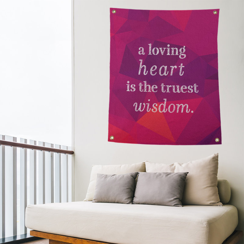 Tapisserie en polyester et citation de gemme en polyester, H 36 po x l 26 po, Rubellite
