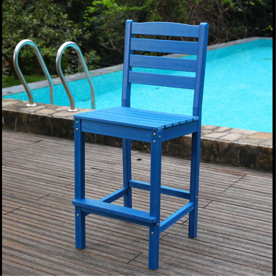 Chaise de bar d'extérieur à hauteur de bar, tabourets Adirondack haute en PEHD toutes saisons pour bistro, jardin, cour arrière, terrasse
