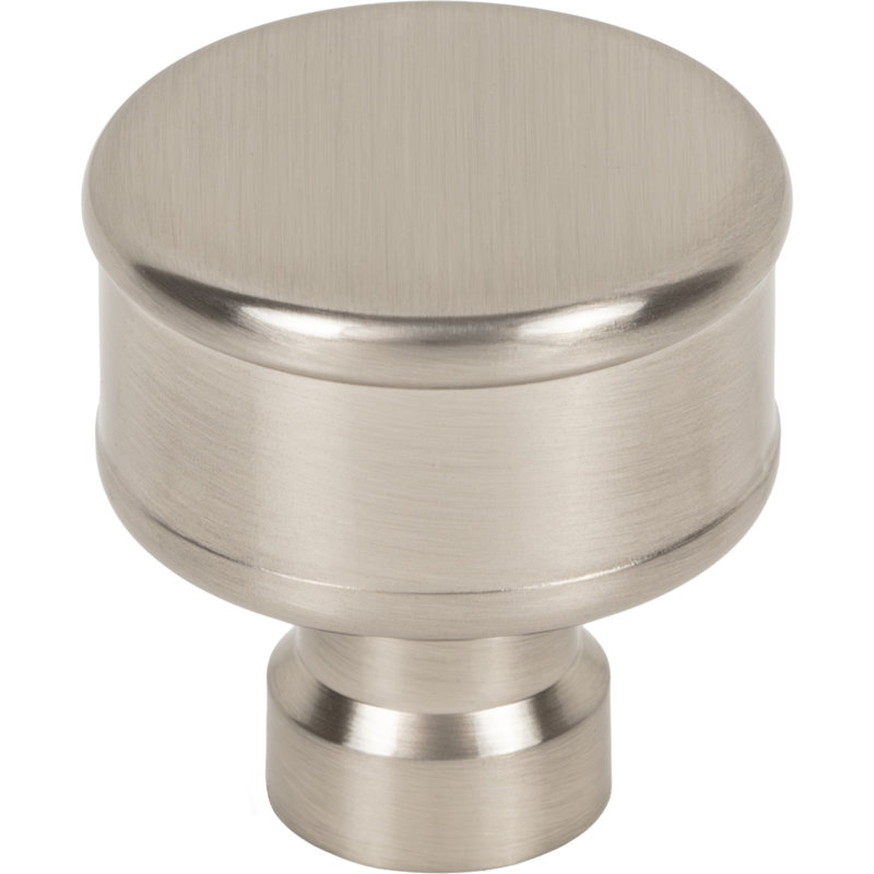 Lavington 1 1/4" Length Round Knob, Satin Nickel