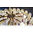 Mickle 8 - Light Dimmable Gold Chandelier with Crystal Feather