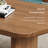47" Mid Century Brown Wood Coffee Table with Free Form Table top, Double Wood Legs for Living Room