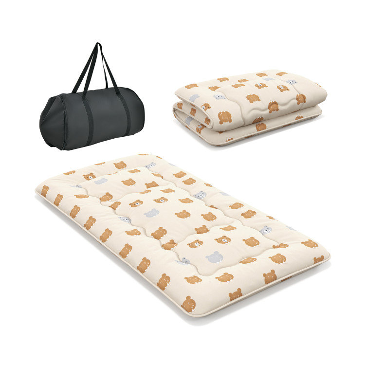 Matelas futon pliable (1 place/2 places/Queen/King) avec housse lavable et sac de transport pour le camping